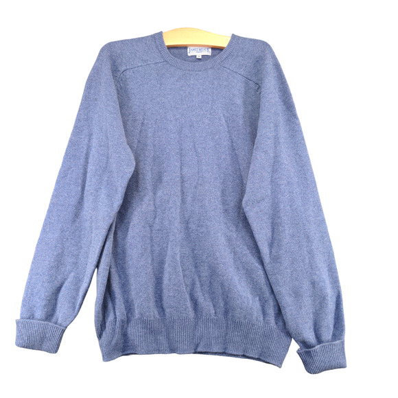 James Meade Limited Men's Pullover Knit Sweater Blue Medium Crew Neck Wool - Picture 1 of 12